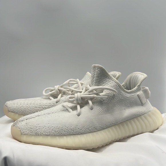 Men's ADIDAS Yeezy Boost 350 V2 Cream White #116814323 US Size 9 1/2